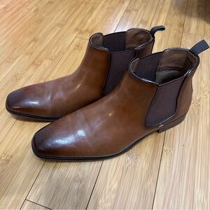 Tommy Hilfiger Men's Brown Leather Chelsea Boots